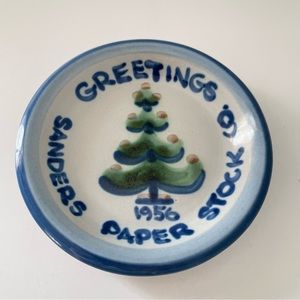 M.A. Hadley 4” Coaster - Christmas Tree “Greetings”